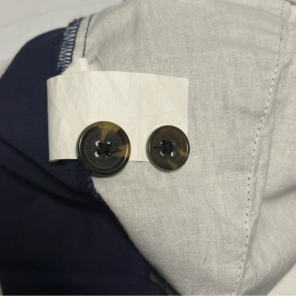 Michael Kors Dark Blue Patterned Men's Shorts - Picture 11 of 13